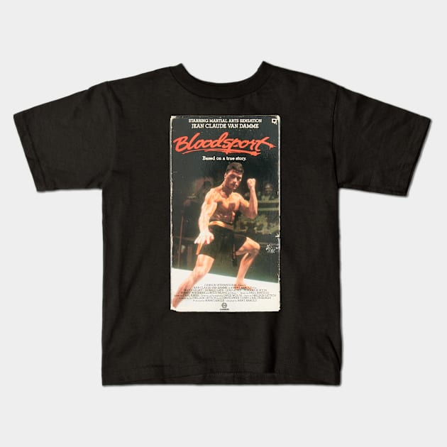 Bloodsport VHS Kids T-Shirt by Ultimate Action Movie Club